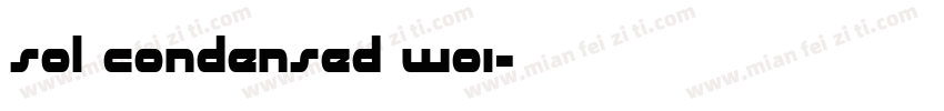 Sol Condensed W01字体转换